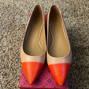 NEW Tory Burch Penelope Cap Toe Flat